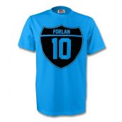 Diego Forlan Uruguay Crest Tee (sky Blue) - Kids