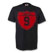 Filippo Inzaghi Ac Milan Crest Tee (black)