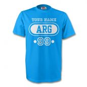 Argentina Arg T-shirt (sky Blue) Your Name (kids)