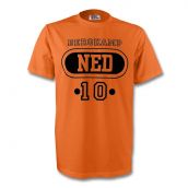 Dennis Bergkamp Holland Ned T-shirt (orange)