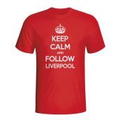 Keep Calm And Follow Liverpool T-shirt (red) - Kids