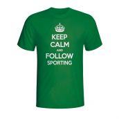Keep Calm And Follow Sporting Lisbon T-shirt (green)