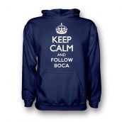 Keep Calm And Follow Boca Juniors Hoody (navy)