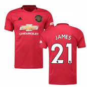 2019-2020 Man Utd Adidas Home Football Shirt (Kids) (James 21)
