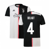 2019-2020 Juventus Adidas Home Football Shirt (De Ligt 4)