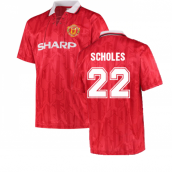 1994 Manchester United Home Football Shirt (SCHOLES 22)
