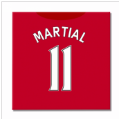 Man United 16-17 Canvas Print (Martial 11)