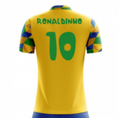 2025-2026 Brazil Home Concept Football Shirt (Ronaldinho 10) - Kids