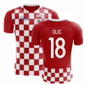 2023-2024 Croatia Flag Concept Football Shirt (Olic 18)