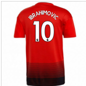 2018-2019 Man Utd Adidas Home Football Shirt (Ibrahimovic 10)