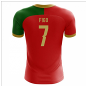 2025-2026 Portugal Flag Home Concept Football Shirt (Figo 7)