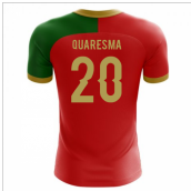 2025-2026 Portugal Flag Home Concept Football Shirt (Quaresma 20)