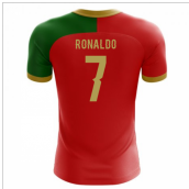 2023-2024 Portugal Flag Home Concept Football Shirt (Ronaldo 7) - Kids