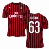 2019-2020 AC Milan Puma Home Football Shirt (CUTRONE 63)
