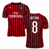 2019-2020 AC Milan Puma Home Football Shirt (GATTUSO 8)