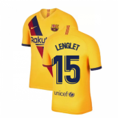2019-2020 Barcelona Away Nike Football Shirt (LENGLET 15)