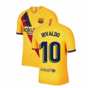 2019-2020 Barcelona Away Nike Shirt (Kids) (RIVALDO 10)