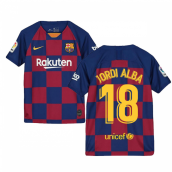 2019-2020 Barcelona Home Nike Shirt (Kids) (JORDI ALBA 18)