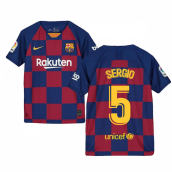 2019-2020 Barcelona Home Nike Shirt (Kids) (SERGIO 5)