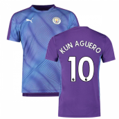 2019-2020 Manchester City Puma Stadium Jersey (Purple) (Kun Aguero 10)