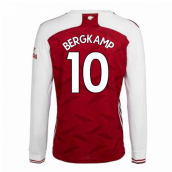 2020-2021 Arsenal Adidas Home Long Sleeve Shirt (BERGKAMP 10)