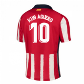 2020-2021 Atletico Madrid Home Nike Football Shirt (KUN AGUERO 10)