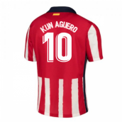 2020-2021 Atletico Madrid Home Nike Shirt (Kids) (KUN AGUERO 10)