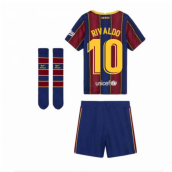 2020-2021 Barcelona Home Nike Little Boys Mini Kit (RIVALDO 10)