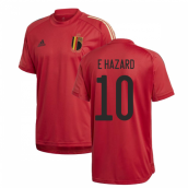 2020-2021 Belgium Adidas Training Shirt (Red) (E HAZARD 10)