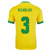 A4 Size Roberto Carlos Brazil Football Shirt Art Splash Effect 