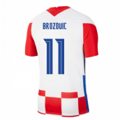 2020-2021 Croatia Home Nike Football Shirt (BROZOVIC 11)