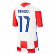 2020-2021 Croatia Home Nike Football Shirt (Kids) (MANDZUKIC 17)