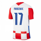2020-2021 Croatia Home Nike Football Shirt (MANDZUKIC 17)