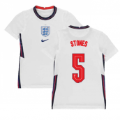 2020-2021 England Home Nike Football Shirt (Kids) (Stones 5)