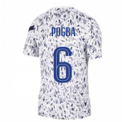 2020-2021 France Nike Dry Pre-Match Training Shirt (White) (POGBA 6)