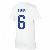 2020-2021 France Nike Evergreen Crest Tee (White) (POGBA 6)