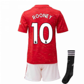 2020-2021 Man Utd Adidas Home Little Boys Mini Kit (ROONEY 10)