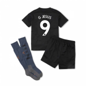 2020-2021 Manchester City Away Little Boys Mini Kit (G JESUS 9)