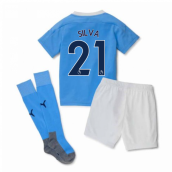 2020-2021 Manchester City Home Little Boys Mini Kit (SILVA 21)