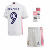 2020-2021 Real Madrid Adidas Home Full Kit (Kids) (BENZEMA 9)