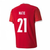 2020-2021 Serbia Home Puma Football Shirt (MATIC 21)
