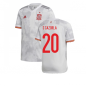 2020-2021 Spain Away Shirt (Kids) (S CAZORLA 20)