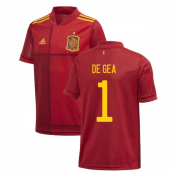 2020-2021 Spain Home Adidas Football Shirt (Kids) (DE GEA 1)