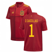 2020-2021 Spain Home Adidas Football Shirt (Kids) (I CASILLAS 1)