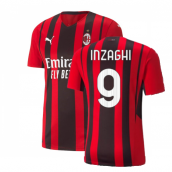 2021-2022 AC Milan Authentic Home Shirt (INZAGHI 9)