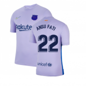 2021-2022 Barcelona Away Shirt (ANSU FATI 10)