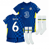 2021-2022 Chelsea Little Boys Home Mini Kit (T SILVA 6)