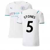 2021-2022 Man City Authentic Away Shirt (STONES 5)