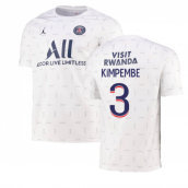 2021-2022 PSG Pre-Match Training Jersey (White) (KIMPEMBE 3)