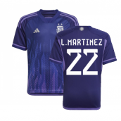 2022-2023 Argentina Away Shirt (Kids) (L.MARTINEZ 22)